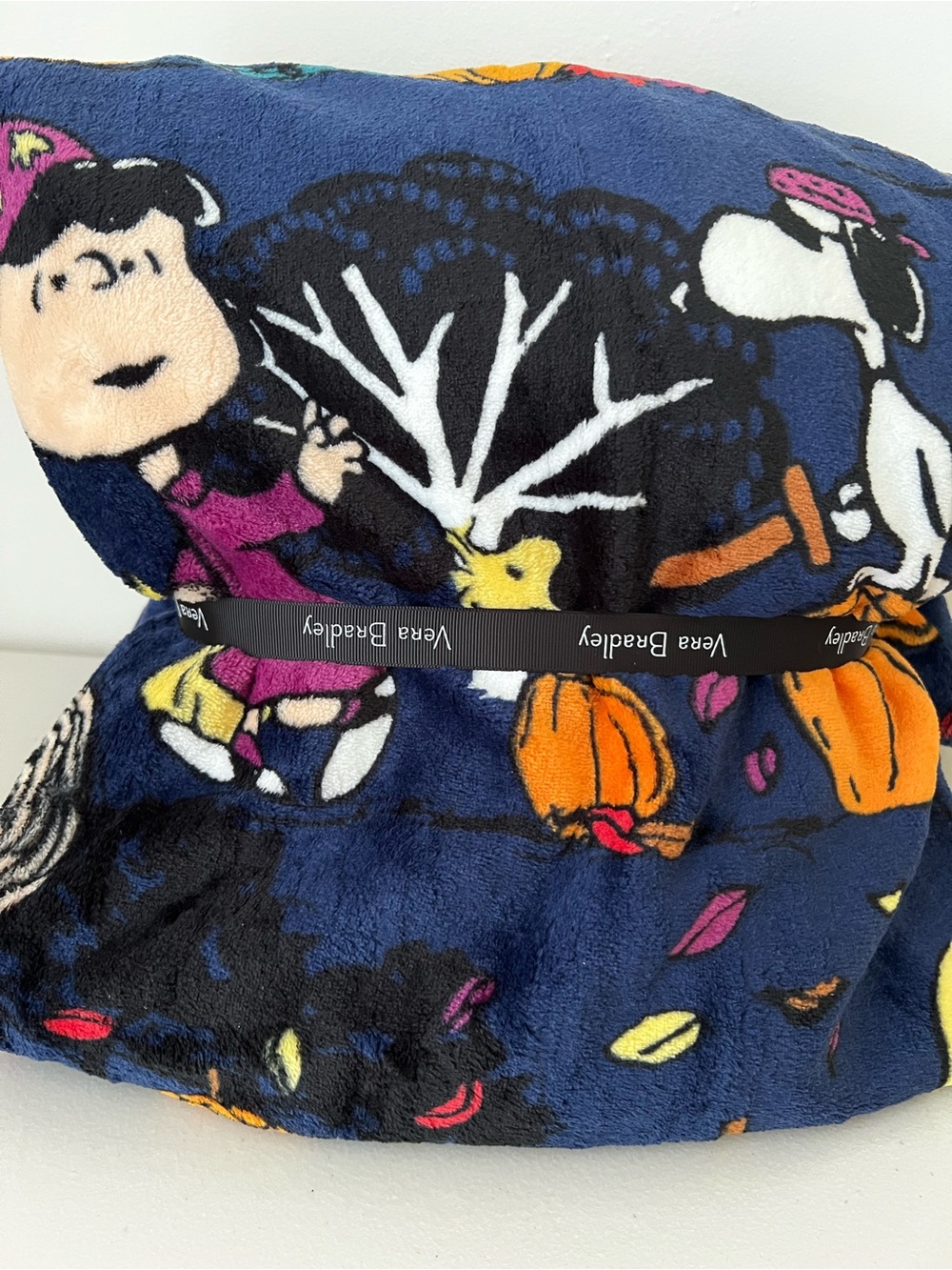 Vera Bradley PEANUTS HALLOWEEN BLUE Snoopy NWT 2023 Plush Throw Blanket holiday